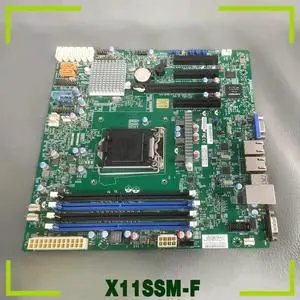 For Server Motherboard E3-1200 v6/v5 7th/6th Gen. Core i3 Series 8 SATA3 (6Gbps) IPMI 2.0 LGA1151 X11SSM-F