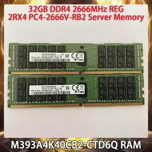 M393A4K40CB2-CTD6Q RAM For 32GB DDR4 2666MHz REG 2RX4 PC4-2666V-RB2 Server Memory