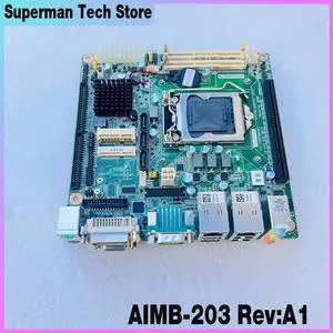 For Advantech motherboard Dual network port multiple serial port AIMB-203 Rev:A1 AIMB-203G2