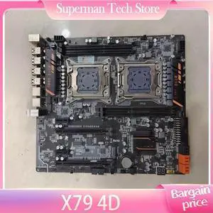 For Dual CPU X79 Motherboard LGA 2011 E5 DDR3 128GB E-ATX X79 4D