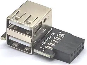 9pin to USB Adapter USB Connector Internal Motherboard 9pin Female to 2 Ports USB2.0 Type A Female Connector Riser for USB Device 9pin to USB Adapter USB Connector Internal Motherboard 9pin Female to 2 Ports USB2.0 Type A Female Connector Riser for USB Device