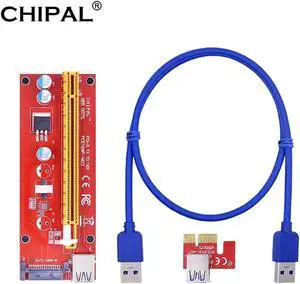 100cm 60cm VER007S PCI-E Riser Card PCI Express PCIE X1 to X16 Extender Adapter USB 3.0 Cable 15Pin SATA Power for BTC LT