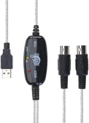 USB MIDI Cable Converter TO PC Music Keyboard Adapter USB TO Keyboard PC MIDI Interface Adapter Cable