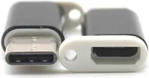 2PCS Portable Keychain Cable USB Type C Adapter Micro USB Female to Type C Male Converter Adapter USB-C