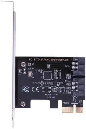 PCI Express to SATA3.0 2-Port SATA III 6G Expansion Controller Adapter PCI-E Adapter Converter Card for Windows 10/8/7 Vista