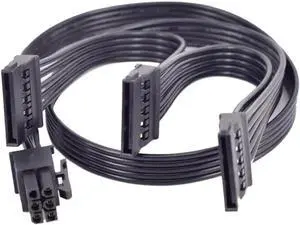 PCI-E 6 Pin 1 to 3 SATA SSD Power Supply Cable  1000 GQ 80+ GOLD 1000W