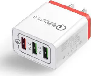 Quick Charge QC3.0 Charger 3 USB Mobile Phone Fast Charging 3 Port Portable Mobile Phone Travel Wall Charger EU US UK Plug