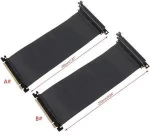 Express e3.0 16X to 16X Flexible Cable Card Extension Port Adapter 90 Degree Angle High Speed Extender Riser Card