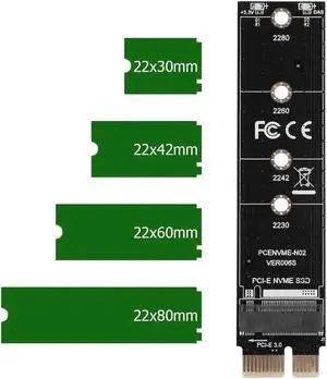 Adapter Card M.2 to PCI-E3.0 1x Extension M Key NGFF Converter Card Module Support for PM961 960EVO SM961