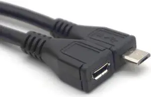 2PCS Micro USB 2.0 Type B Male To Female Extension Cable Wire Extender Charging Cable