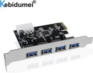 4 Port PCI-E To USB 3.0 HUB PCI Express Expansion Card Adapter 5 Gbps Speed USB 3 0 PCI E PCIe Express 1x For Desktop