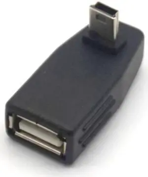 2PCS 90 Degree UP Down Left Right Angle USB2.0 A Female to Mini USB 5-pin B Male Mini USB OTG Host Adapter