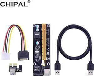 PCI-E Riser Card 100CM 60CM 30CM USB 3.0 Cable PCIE PCI Express 1X to 16X Extension Adapter for Bitcoin Miner Mining