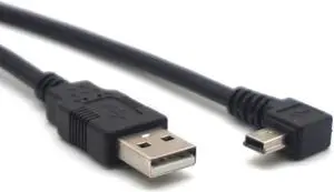 Mini USB B Type 5pin Male Left Right Angled 90 Degree to USB 2.0 Male Data Cable