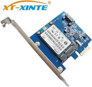PCI-E Expansion Card PCI-Express SATA 3.0 + mSATA 3.0 Adapter Card LT304 High-Speed Transmission Desktop Dedicated SSD