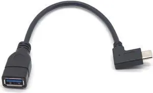 Type-C 90 Degree Right Angled USB-C USB 3.1 Type C Male Connector to USB3.0 Female OTG Data Cable