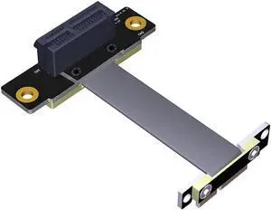 PCIE x1 Extension Cable Dual 90 Degree PCI-E PCI Express 1X to 1X Slot Card Extender Ribbon Cables for Bitcoin Miner