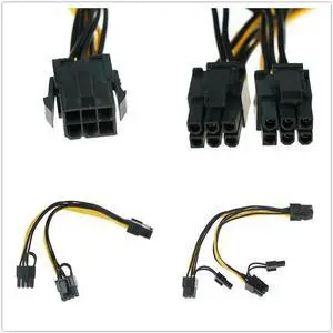 Cable Power Connector 30cm Cable GPU PCI-E 8Pin to Double PCI-E PCI Expres 8Pin(6Pin+2Pin) 1Pcs