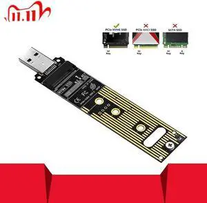 M.2 NVME A 3.0 Solid State Drive Hot swap Internal Converter Card for 2242/2260 SSD to USB 3.1 Adapter PCI-E to USB