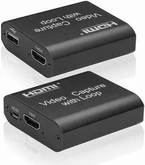 4K HDMI Capture Card USB 2.0 1080P Grabber Phone Video Capture with Loop Output Game Recording Device For Youtube Live Streaming PS4 IOS Phone HDV XBox one