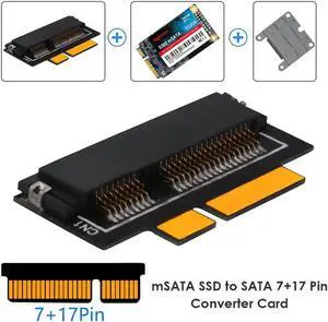 Drive Cable Connecter Support mSATA SSD to SATA 7+17 Pin Converter Adapter for Macbook Pro Retina 2012/iMac