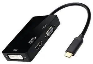 USB 3.1 Type C to HDMI Adapter, USB-C to HDMI DVI 4K VGA Adaptor Converter for 2016/2017/2018 MacBook/MacBook Pro, 2018 MacBook Air