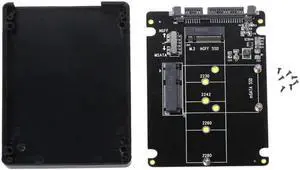 2 In 1 MSATA/M.2 to SATA3 Converter Adapter Card Case Enclosure Box 2.5 Inch SSD Solid State Disk Drive for PC Computer
