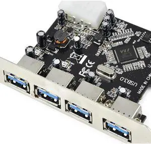 FAST USB 3.0 PCI E PCIE 4 PORTS Express Expansion Card Adapter