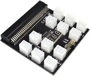 12X6Pin Power Supply Breakout Board Adapter Converter 12V for Ethereum BTC Antminer Miner Mining Server PSU GPU