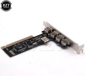 1pcs High Speed VIA HUB PCI Controller USB Card 2.0 4 Port 480Mbps Adapter PCI Cards