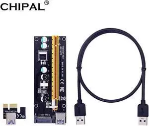 VER007S PCI Express PCIE PCI-E Riser Card 007 007S 1x to 16x Extender USB 3.0 Cable 15Pin SATA for BTC ETH Mining Miner