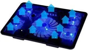 5 Fan 2 USB Laptop Cooler Cooling Pad Base LED Notebook Cooler Computer USB Fan Stand For Laptop PC 10''-17''