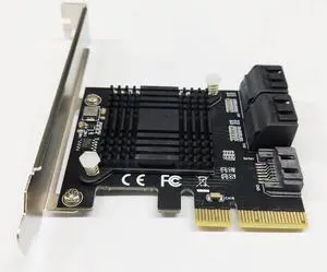 Add On Cards PCIE SATA Controller PCI-E SATA Hub/Card PCIE to SATA 3.0 Card 5-Ports SATA3 SSD PCI Express X4 Gen3 Adapter