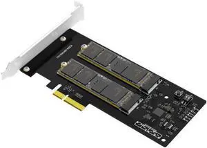 Pci-E X4 X8 X16 To M.2 Ngff Dual Ssd Adapter With Raid High Speed Sata Array External Adapter Board Accelerator Card