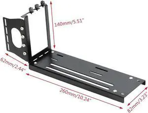 Vertical GPU Bracket PCI Slots Graphics Card Vertical Install Holder kickstand/base ATXcase chassis for GPU RTX3060 3070 Vertical GPU Bracket PCI Slots Graphics Card Vertical Install Holder kickstand/base ATXcase chassis for GPU RTX3060 3070
