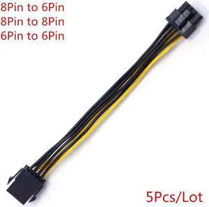 10Pcs PCI-e PCIe Graphics card 6Pin Female to GPU 8Pin Male Conversion Cable ATX 6Pin to PCI express 8Pin Power Supply Cable