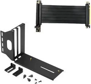 VGA PCI-E 3.0 X16 Video Card Vertical Mounting Bracket Extension Cable Set Graphics Card Bracket for ATX PC Case Cooling 20cm