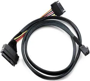 Aomoproing Built-in 12G Mini SAS HD to U.2 / SFF-8643 to SFF-8639 Cable 0.5M with 15-Pin SATA Power Supply, Suitable for U.2 SSD Aomoproing Built-in 12G Mini SAS HD to U.2 / SFF-8643 to SFF-8639 Cable 0.5M with 15-Pin SATA Power Supply, Suitable for U.2 SSD