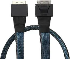 Aomoproing PCIe OCuLink SFF-8611 8i to SFF-8611 8i High Speed Server Data Cable 32AWG 24Gbps Internal Transmission Harness (0.5m/19.69in) Aomoproing PCIe OCuLink SFF-8611 8i to SFF-8611 8i High Speed Server Data Cable 32AWG 24Gbps Internal Transmission Harness (0.5m/19.69in)