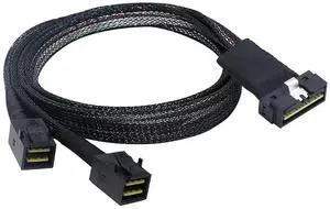 Aomoproing with PCI-E Slimline SFF-8654 8I \u2014 to Dual SFF-8643 Server Cable, 12G High-Speed Harness, 32AWG Copper (0.5M/19.68in) Aomoproing with PCI-E Slimline SFF-8654 8I \u2014 to Dual SFF-8643 Server Cable, 12G High-Speed Harness, 32AWG Copper (0.5M/19.68in)