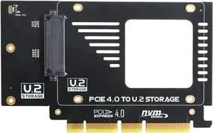 Aomoproing PCIe to U.2 U.3 NVMe SSD Adapter Card 128Gbps / 64Gbps Expansion Board with Gold-Plated Connector, Stable Signal, High-Efficiency Heat Dissipation (U2PRO) Aomoproing PCIe to U.2 U.3 NVMe SSD Adapter Card 128Gbps / 64Gbps Expansion Board with Gold-Plated Connector, Stable Signal, High-Efficiency Heat Dissipation (U2PRO)