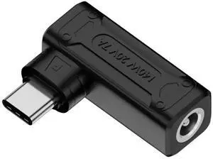 Aomoproing 140W 100W DC Jack 5.5x2.5mm Input to USB-C Type-C Angled 90 Degree Power Plug Charge Adapter for Laptop Phone Aomoproing 140W 100W DC Jack 5.5x2.5mm Input to USB-C Type-C Angled 90 Degree Power Plug Charge Adapter for Laptop Phone