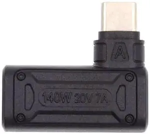Aomoproing 140W 100W DC Jack 7.9x5.4mm Input to USB-C Type-C Angled 90 Degree Power Plug Charge Adapter for Laptop Phone Aomoproing 140W 100W DC Jack 7.9x5.4mm Input to USB-C Type-C Angled 90 Degree Power Plug Charge Adapter for Laptop Phone