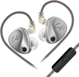 Aomoproing KZ Castor Tuning Adiustable Dual-Driver Earphones,10MM+8MM Dynamic Driver Earbuds Wired,in Ear Monitor,IEM Ear Buds Wired,3.5mm Plug Headphones (with mic, Silver) Aomoproing KZ Castor Tuning Adiustable Dual-Driver Earphones,10MM+8MM Dynamic Driver Earbuds Wired,in Ear Monitor,IEM Ear Buds Wired,3.5mm Plug Headphones (with mic, Silver)