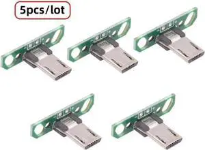 Aomoproing 5 Pack USB 2.0 DIY Connector,Long Micro USB 2Pin Male Plug Port Repair Replacement Solder Adapter Aomoproing 5 Pack USB 2.0 DIY Connector,Long Micro USB 2Pin Male Plug Port Repair Replacement Solder Adapter