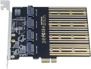 Aomoproing Four SATA NGFF Key B+M SSD to PCI-E 1x Mainboard Desktop Adapter Converter SSD Card ASM1064 2280 Aomoproing Four SATA NGFF Key B+M SSD to PCI-E 1x Mainboard Desktop Adapter Converter SSD Card ASM1064 2280