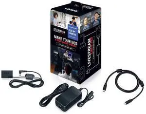WISDUM EOS Webcam Accessory Starter Kit, for Select EOS R Series Digital Cameras, AC Adapter AC-E6N, DC Coupler DR-E18, Interface Cable IFC-100U, for Live Streaming, Teaching, & Content Creators WISDUM EOS Webcam Accessory Starter Kit, for Select EOS R Series Digital Cameras, AC Adapter AC-E6N, DC Coupler DR-E18, Interface Cable IFC-100U, for Live Streaming, Teaching, & Content Creators