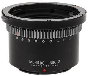 WISDUM Fotodiox Pro Lens Mount Adapter for Mamiya 645 (M645) Mount AF/AF-D Lenses to Z-Mount Mirrorless Camera Bodies WISDUM Fotodiox Pro Lens Mount Adapter for Mamiya 645 (M645) Mount AF/AF-D Lenses to Z-Mount Mirrorless Camera Bodies