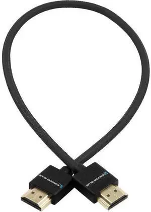 WISDUM Kondor Blue 16" HDMI to HDMI Nylon Braided Cable for On-Camera Monitor, Black WISDUM Kondor Blue 16" HDMI to HDMI Nylon Braided Cable for On-Camera Monitor, Black