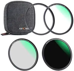 WISDUM K&F Concept 58mm 3-Piece Magnetic Lens Filter Kit with MCUV, CPL and ND1000 HD Filters WISDUM K&F Concept 58mm 3-Piece Magnetic Lens Filter Kit with MCUV, CPL and ND1000 HD Filters